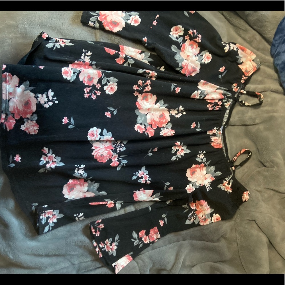 Off The Shoulder Floral Shirt